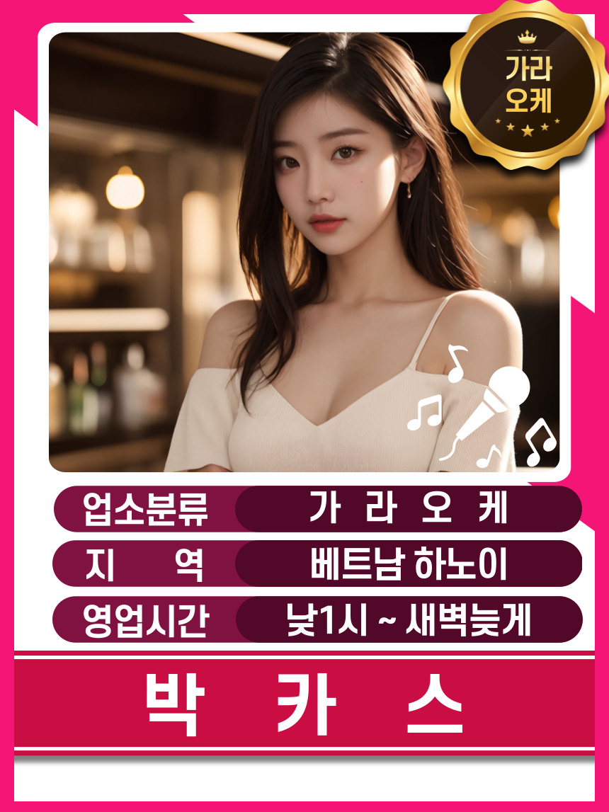 베트남 하노이 박카스 가라오케 KTV 노래방